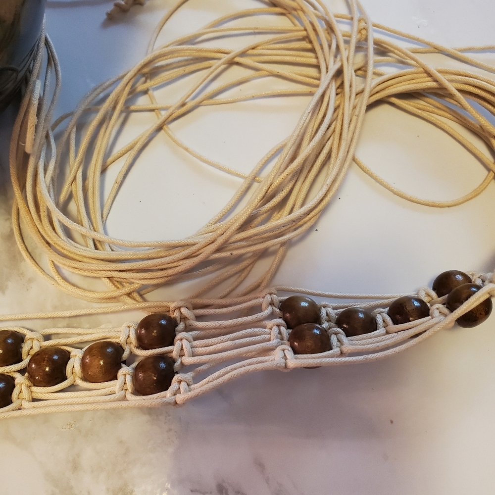 Set Of Two Rope With Beads Belts, One SIZE - Picture 4 of 8
